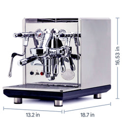 ECM Synchronika II Espresso Machine with Flow Control dimensions