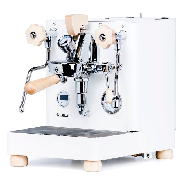 Lelit Bianca Flow Control, Dual Boiler, Espresso Machine, in White, from Clive Coffee, knockout