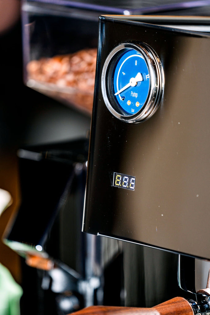 close up of brew boiler gauge lifestyle by clive coffee