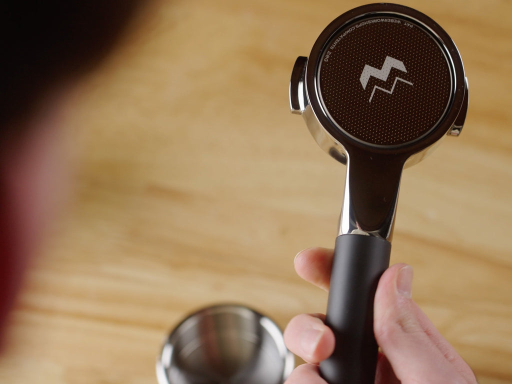 weber workshops buck portafilter with unibasket lifestyle by clive coffee