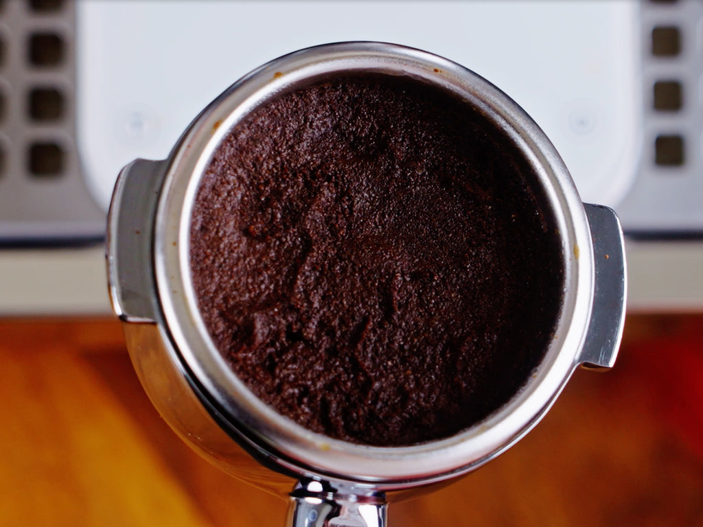 cracked espresso puck lifestyle by clive coffee 